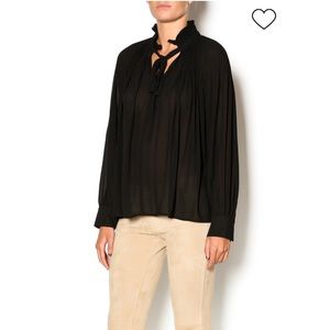 Ark & Co Pleated Blouse Black